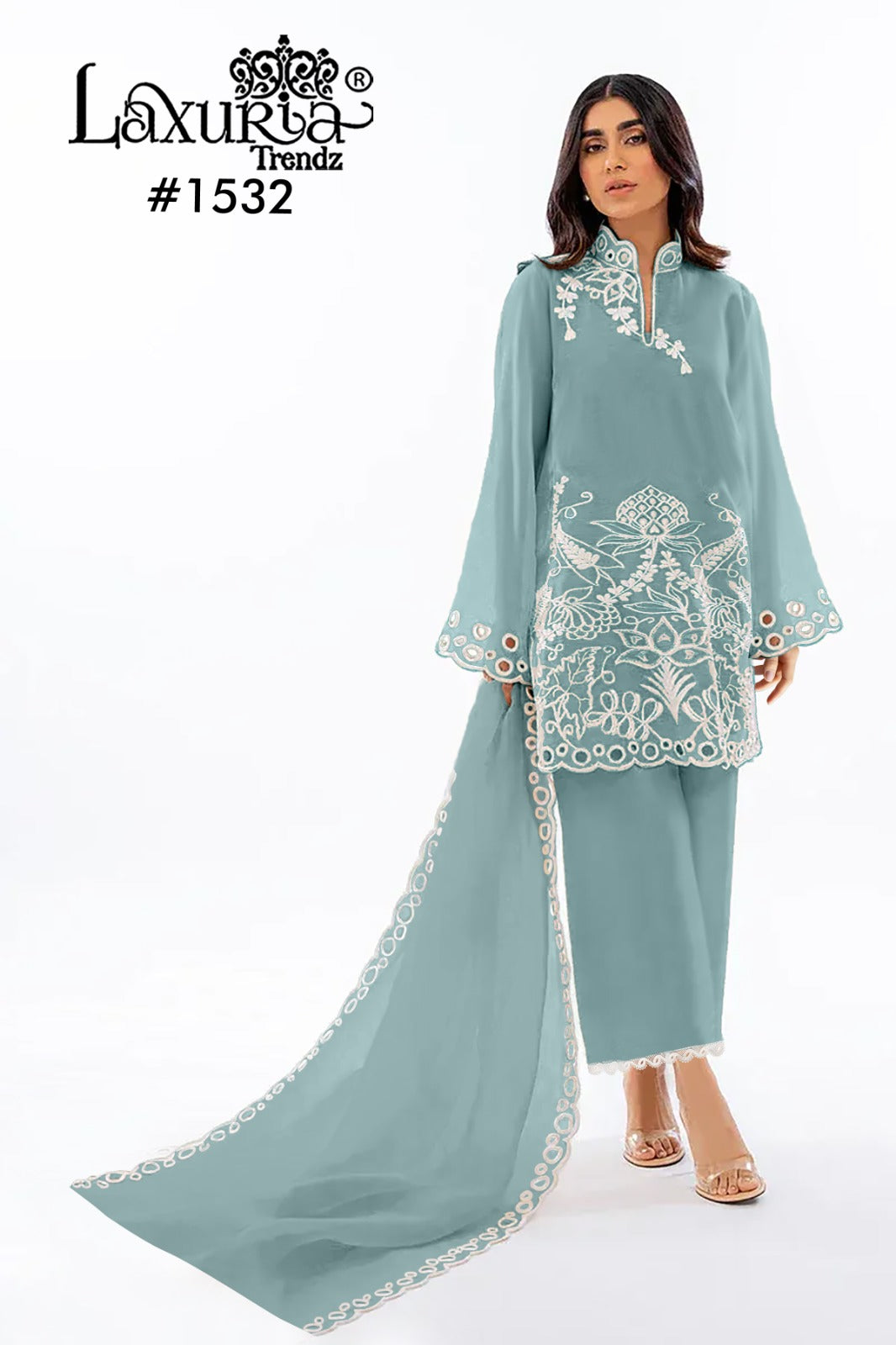 1532 Laxuria Trendz Lining Pakistani Readymade Suits Wholesaler India