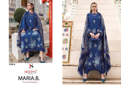 1536 Maria B Embroidered Deepsy Viscose Reyon Pakistani Salwar Suits Wholesaler India