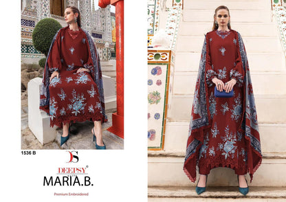1536 Maria B Embroidered Deepsy Viscose Reyon Pakistani Salwar Suits Wholesaler India