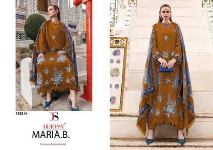 1536 Maria B Embroidered Deepsy Viscose Reyon Pakistani Salwar Suits Wholesaler India