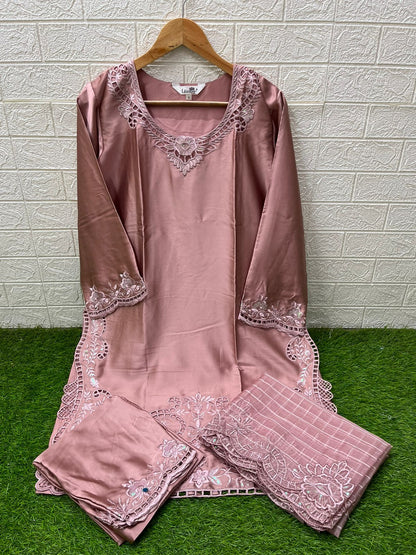 1538 Laxuria Trendz Satin Pakistani Readymade Suits Wholesaler