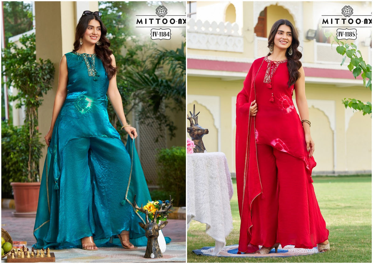Iv 1184-1185 Mittoo Fendi Readymade Suits Manufacturer Ahmedabad