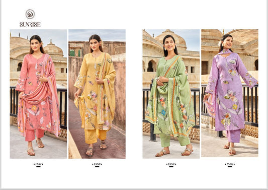 1557-1560 Sunrise Modal Silk Pant Style Suits Manufacturer Gujarat