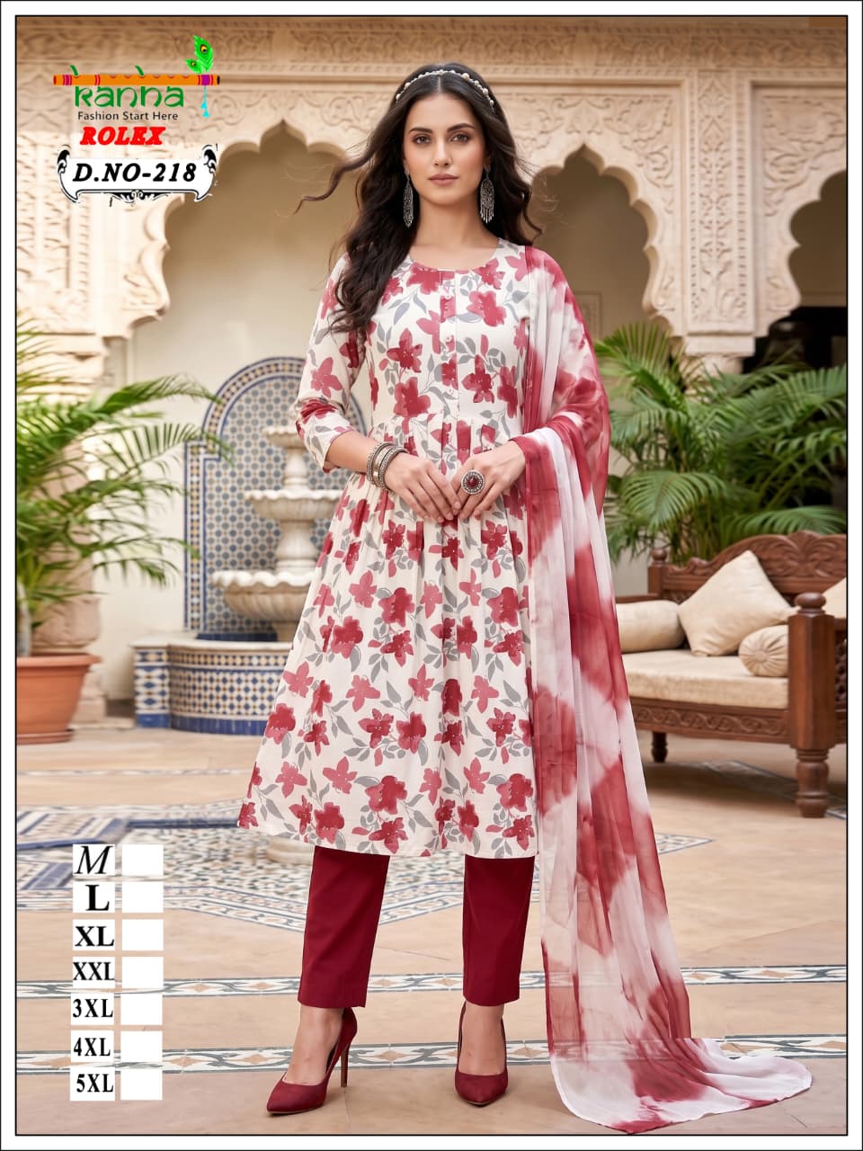 160626 Rolex Kanha Reyon Readymade Anarkali Suits Manufacturer India