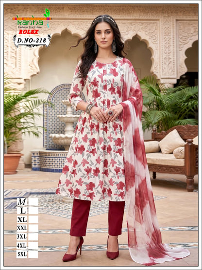 160626 Rolex Kanha Reyon Readymade Anarkali Suits Manufacturer India