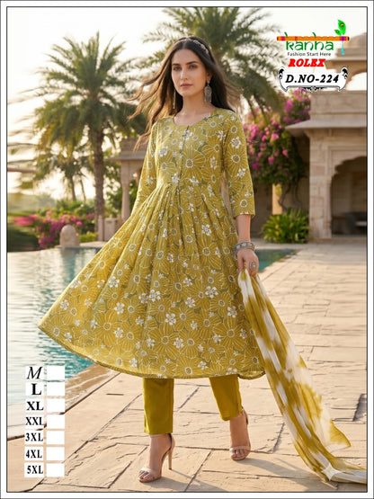 160626 Rolex Kanha Reyon Readymade Anarkali Suits Manufacturer India