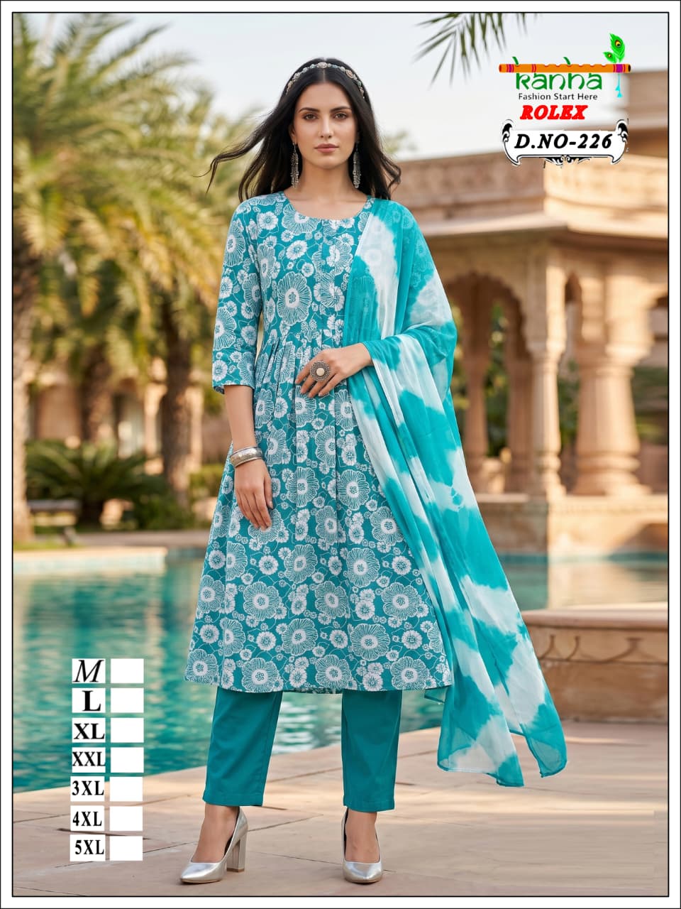 160626 Rolex Kanha Reyon Readymade Anarkali Suits Manufacturer India