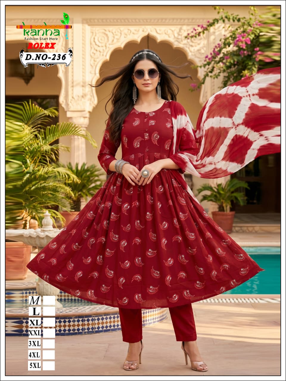 160626 Rolex Kanha Reyon Readymade Anarkali Suits Manufacturer India