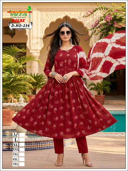 160626 Rolex Kanha Reyon Readymade Anarkali Suits Manufacturer India