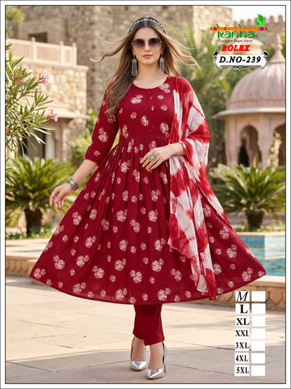 160626 Rolex Kanha Reyon Readymade Anarkali Suits Manufacturer India
