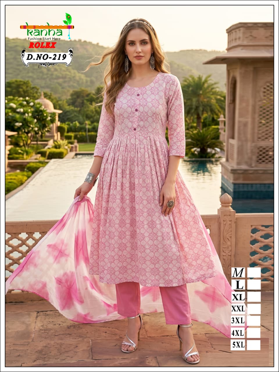 160626 Rolex Kanha Reyon Readymade Anarkali Suits Manufacturer India