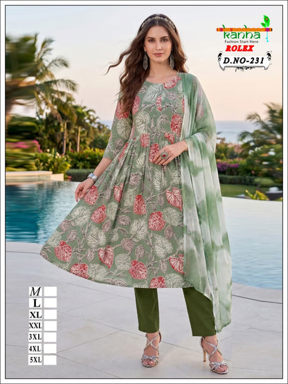 160626 Rolex Kanha Reyon Readymade Anarkali Suits Manufacturer India