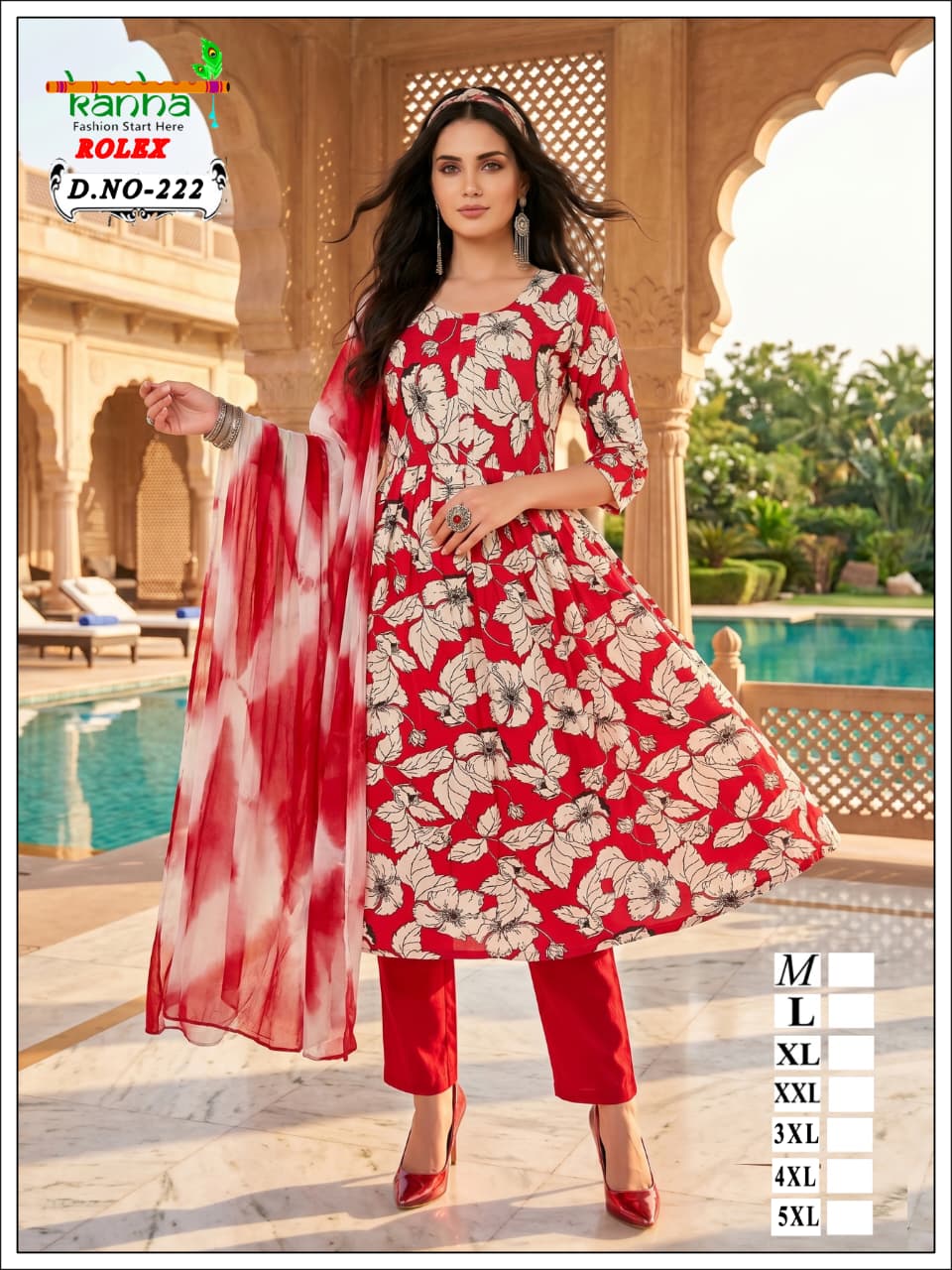 160626 Rolex Kanha Reyon Readymade Anarkali Suits Manufacturer India