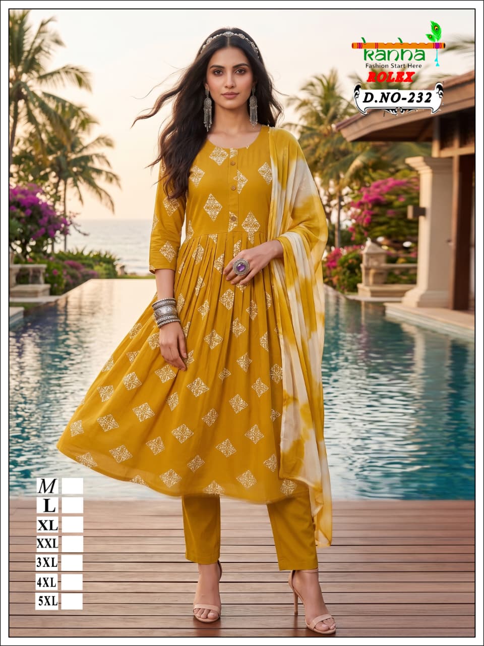 160626 Rolex Kanha Reyon Readymade Anarkali Suits Manufacturer India