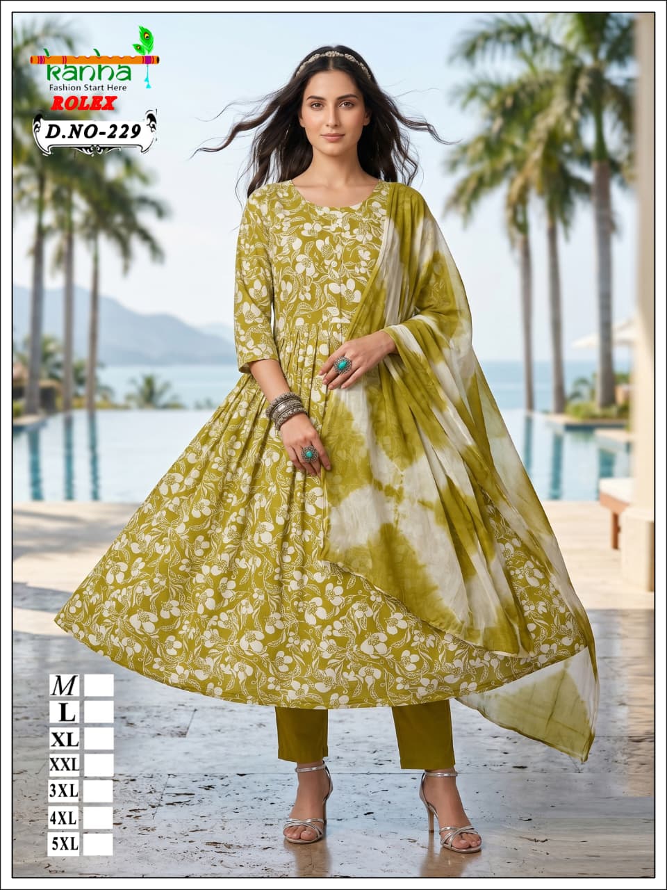 160626 Rolex Kanha Reyon Readymade Anarkali Suits Manufacturer India