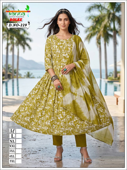 160626 Rolex Kanha Reyon Readymade Anarkali Suits Manufacturer India