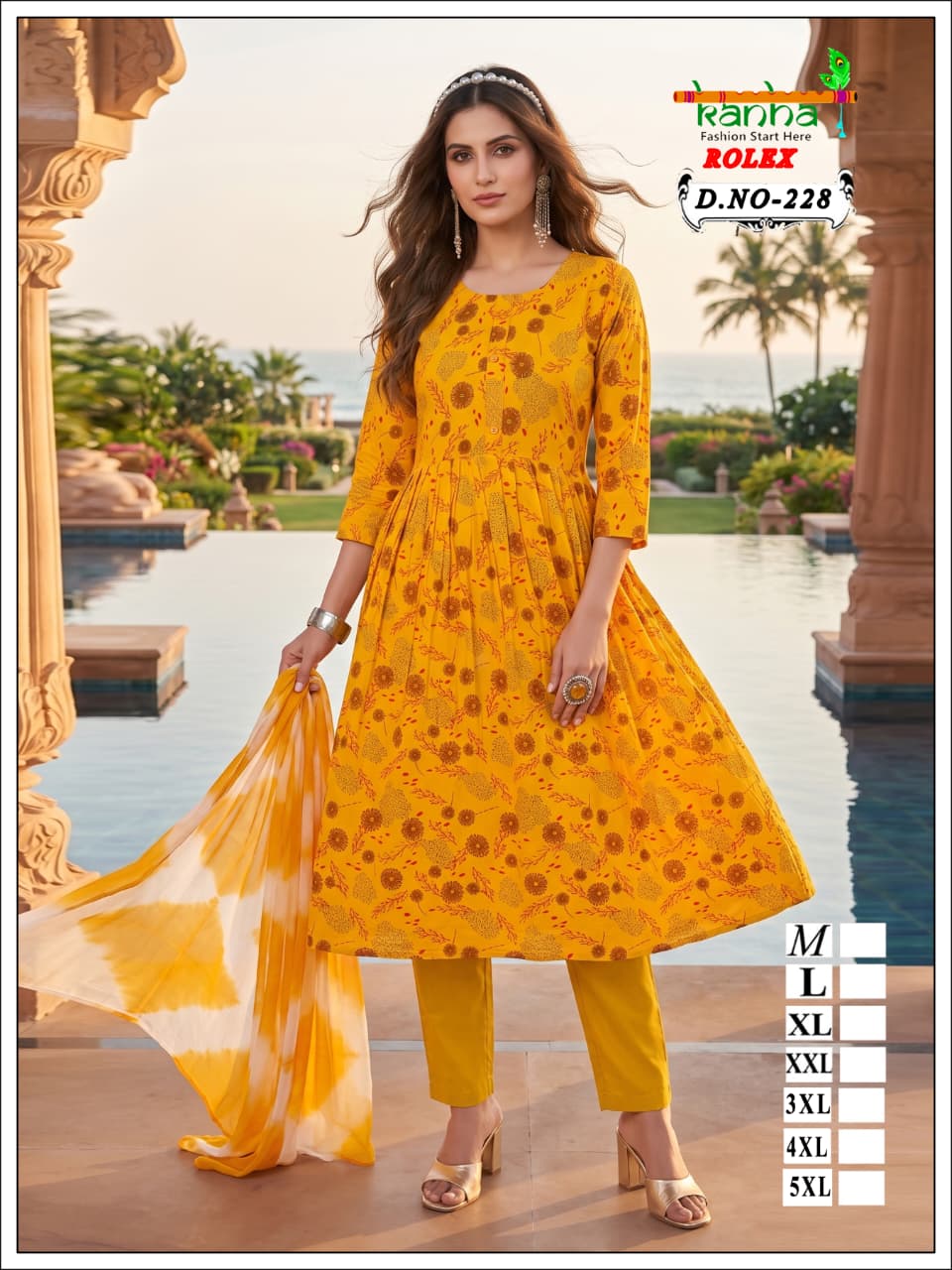 160626 Rolex Kanha Reyon Readymade Anarkali Suits Manufacturer India