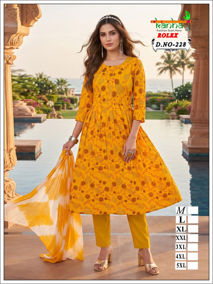 160626 Rolex Kanha Reyon Readymade Anarkali Suits Manufacturer India