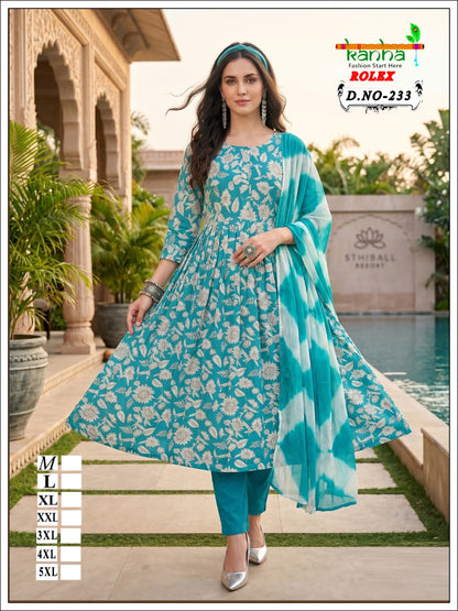 160626 Rolex Kanha Reyon Readymade Anarkali Suits Manufacturer India