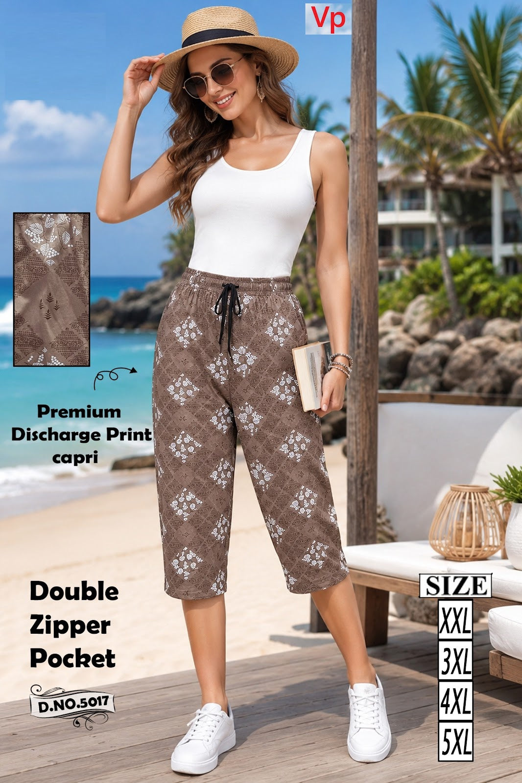 1607 Design 5017 Vp Hosiery Womens Capri Exporter