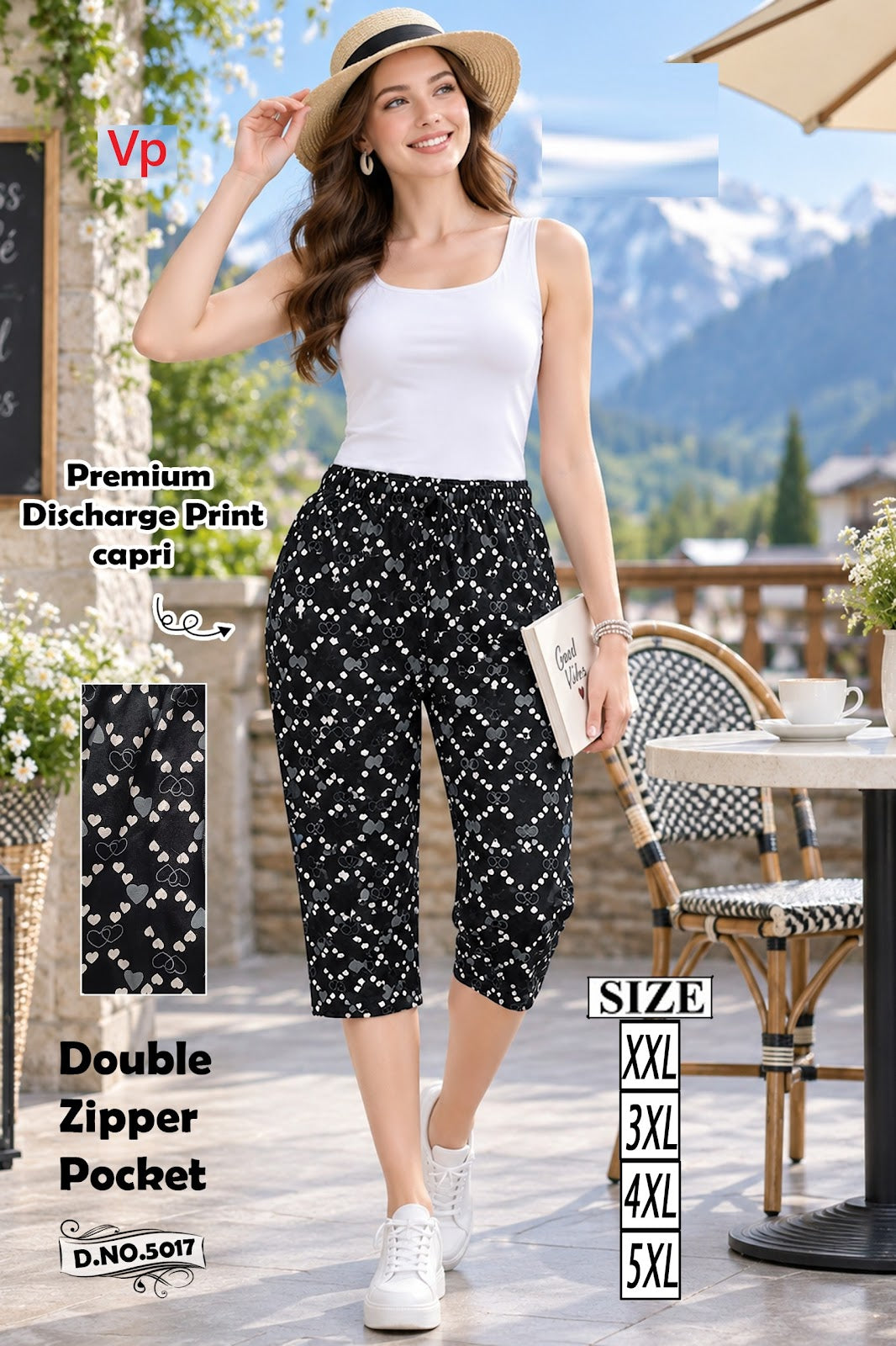1607 Design 5017 Vp Hosiery Womens Capri Exporter