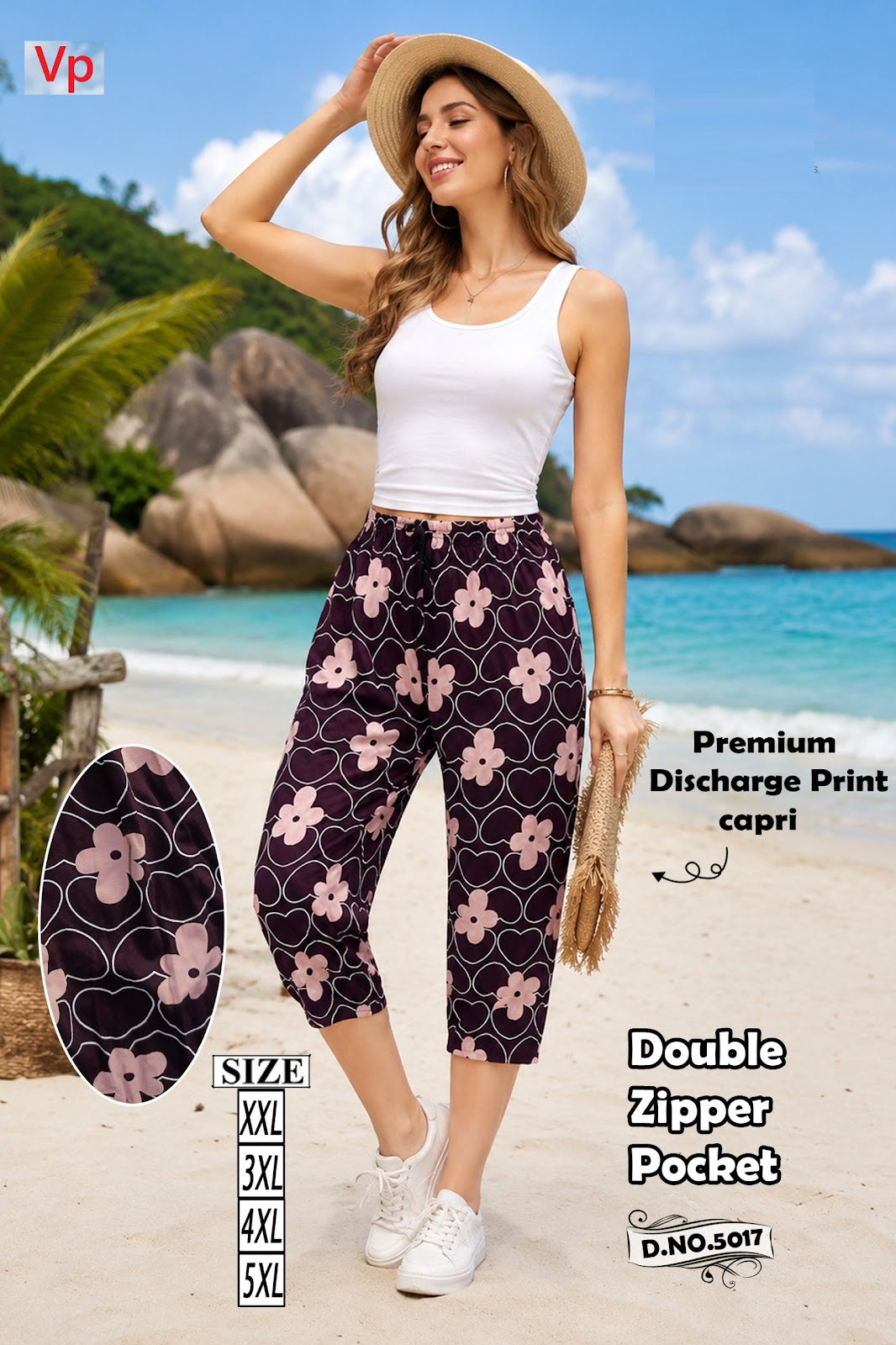 1607 Design 5017 Vp Hosiery Womens Capri Exporter