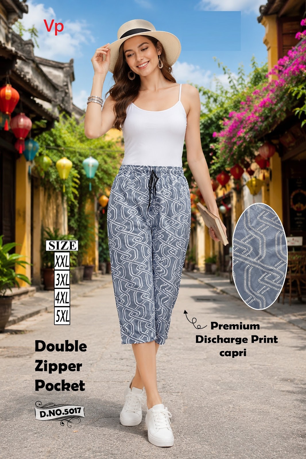 1607 Design 5017 Vp Hosiery Womens Capri Exporter