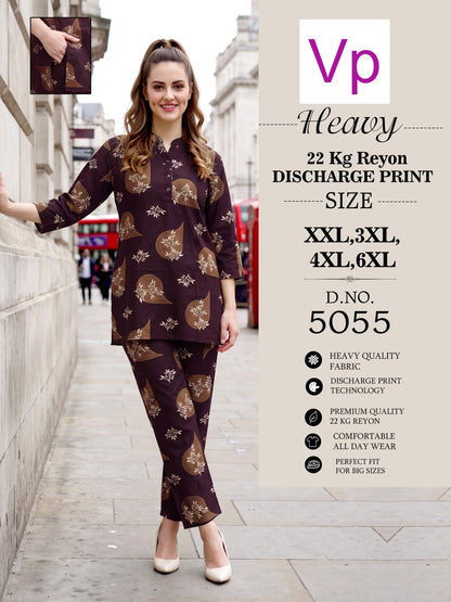 1610 Dn 5055 Vp Rayon 22Kg Co Ord Set Wholesaler India