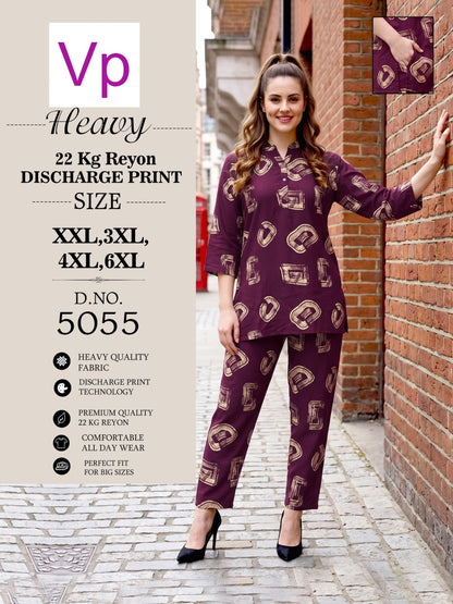 1610 Dn 5055 Vp Rayon 22Kg Co Ord Set Wholesaler India