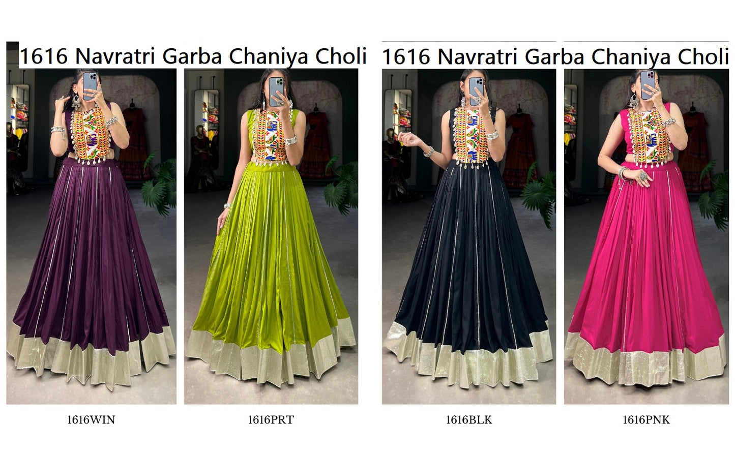 1616 Navratri Garba Rayon Chaniya Choli Manufacturer