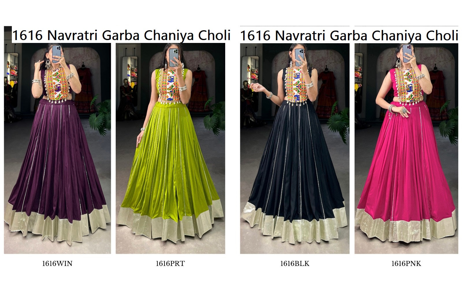 1616 Navratri Garba Rayon Chaniya Choli Manufacturer