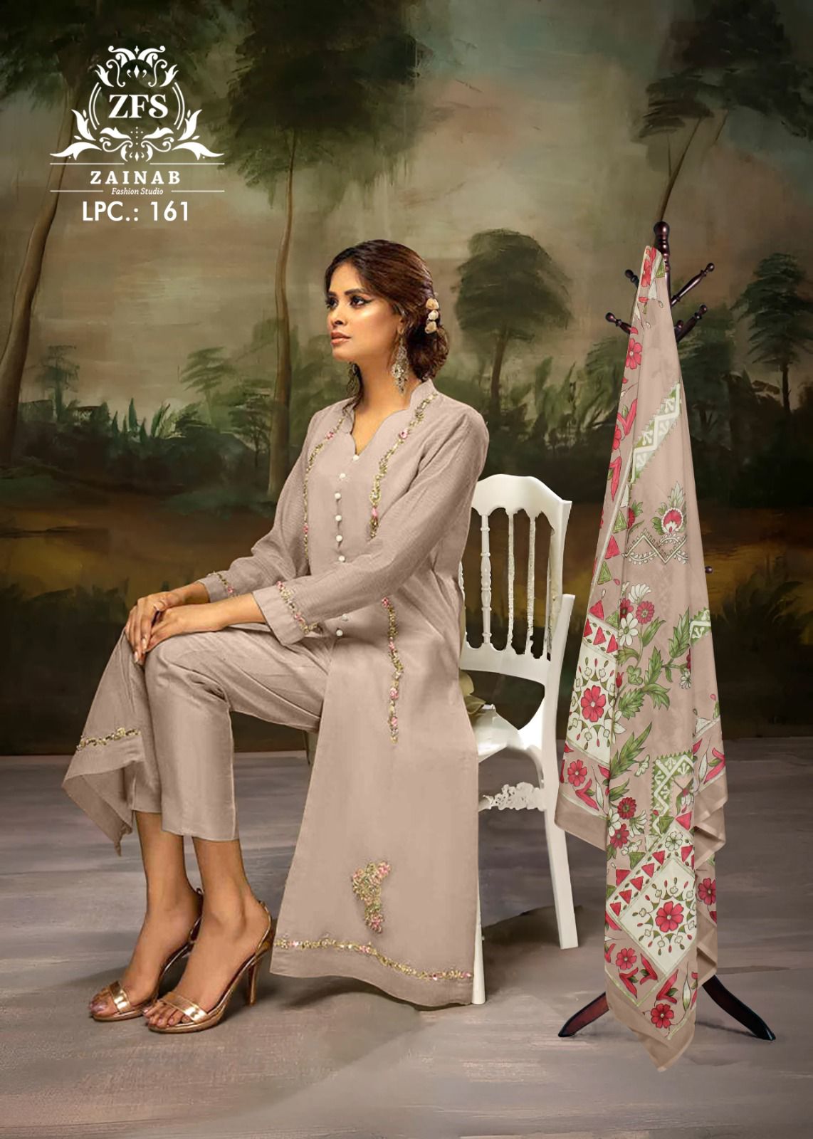 161 Zainab Fashion Studio Georgette Pakistani Readymade Suits