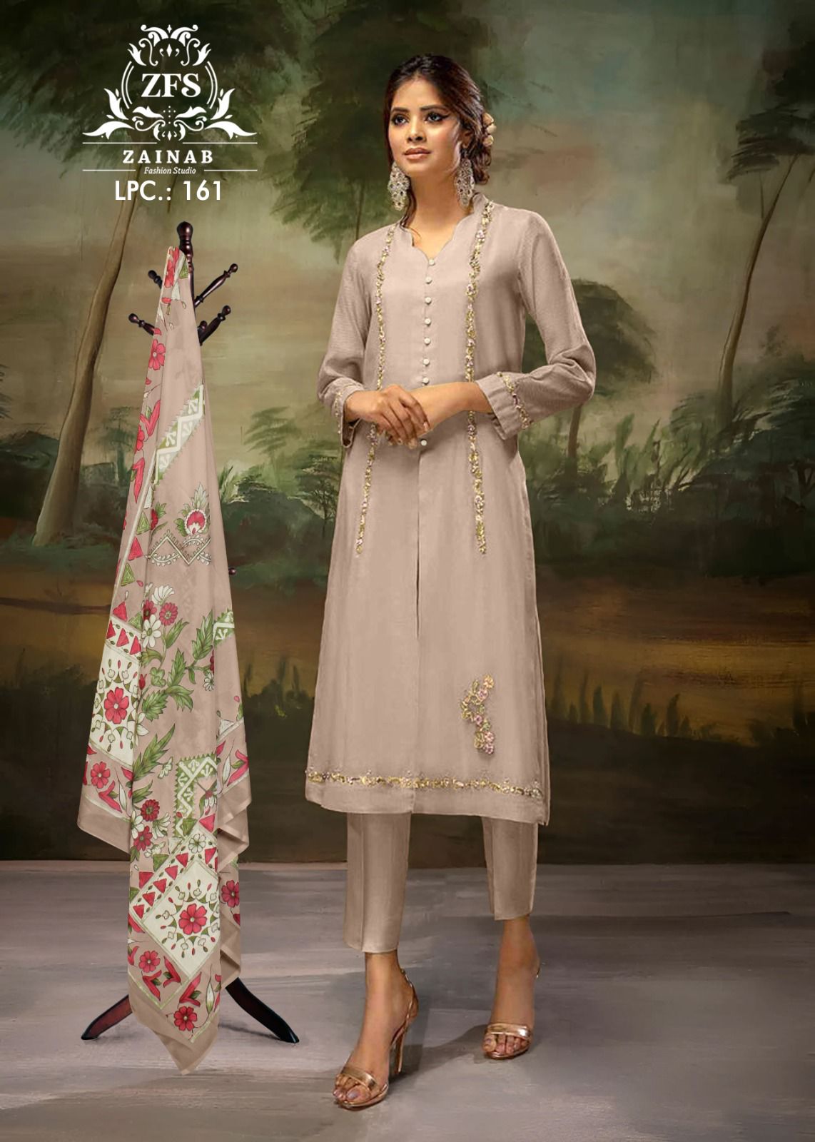 161 Zainab Fashion Studio Georgette Pakistani Readymade Suits