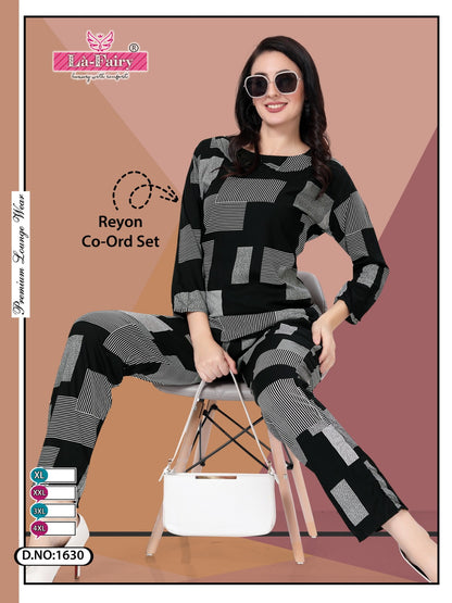 1630 La Fairy Rayon Co Ord Set Wholesale Price