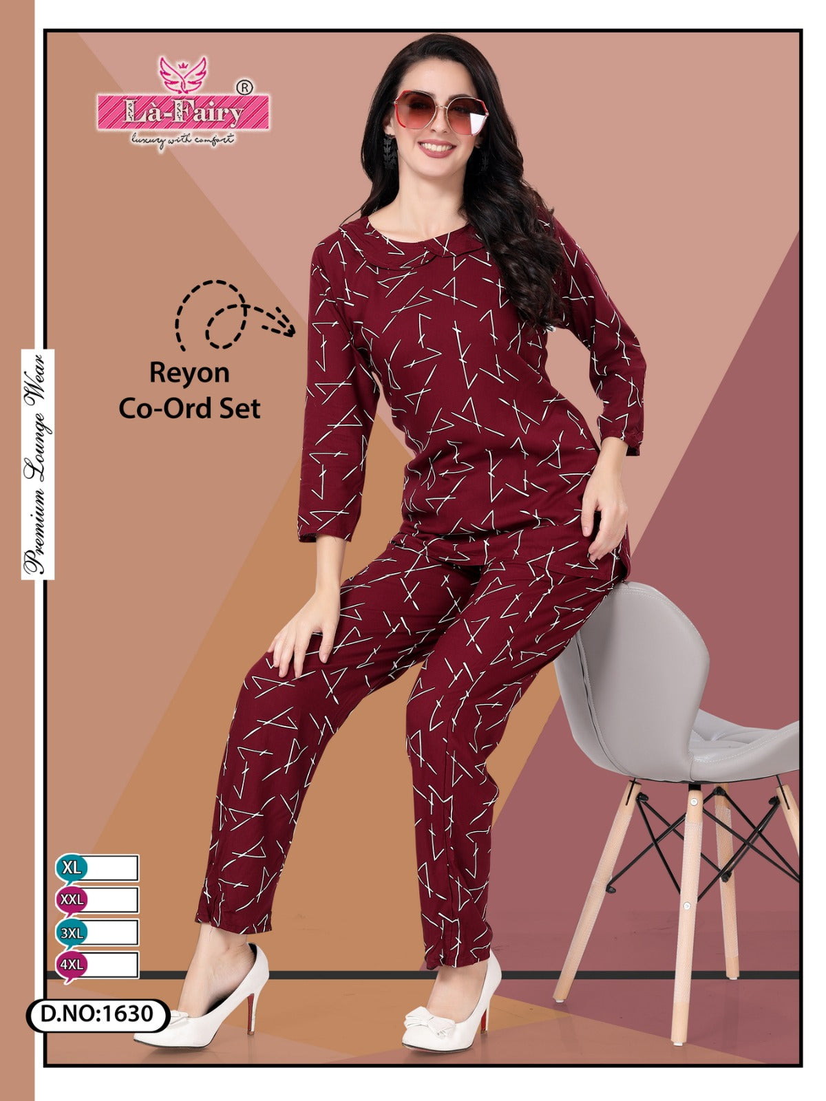 1630 La Fairy Rayon Co Ord Set Wholesale Price