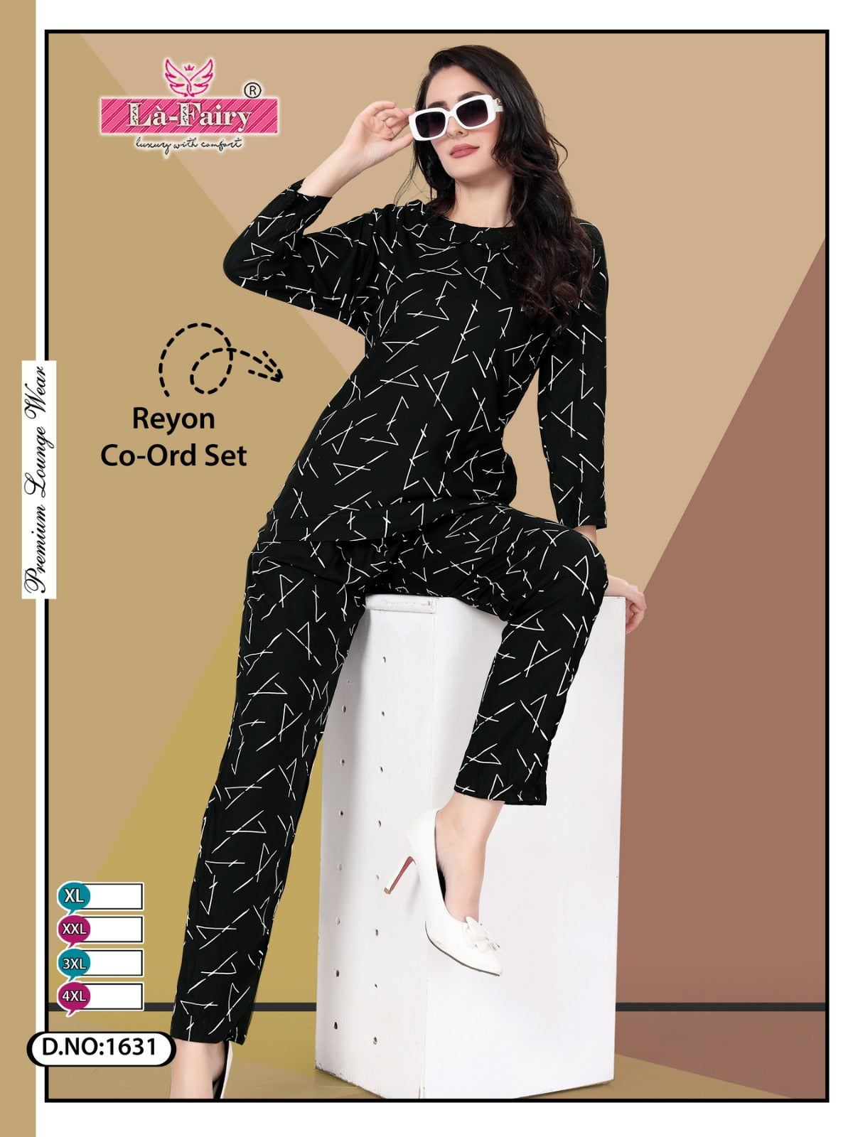 1631 La Fairy Rayon Co Ord Set Manufacturer Ahmedabad