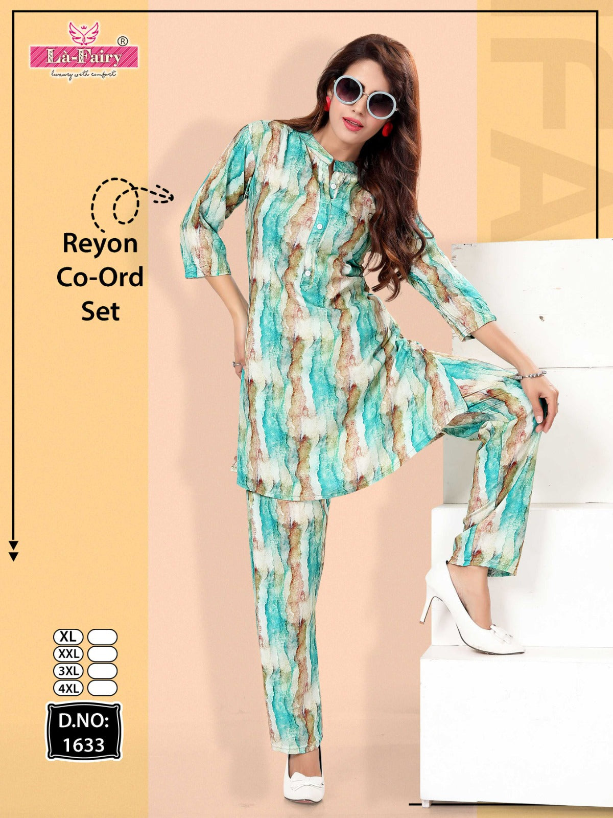 1633 La Fairy Reyon Co Ord Set Exporter Gujarat