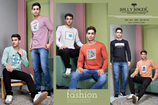 163 Jolly Joker Cotton Looper Mens Tshirts Exporter India