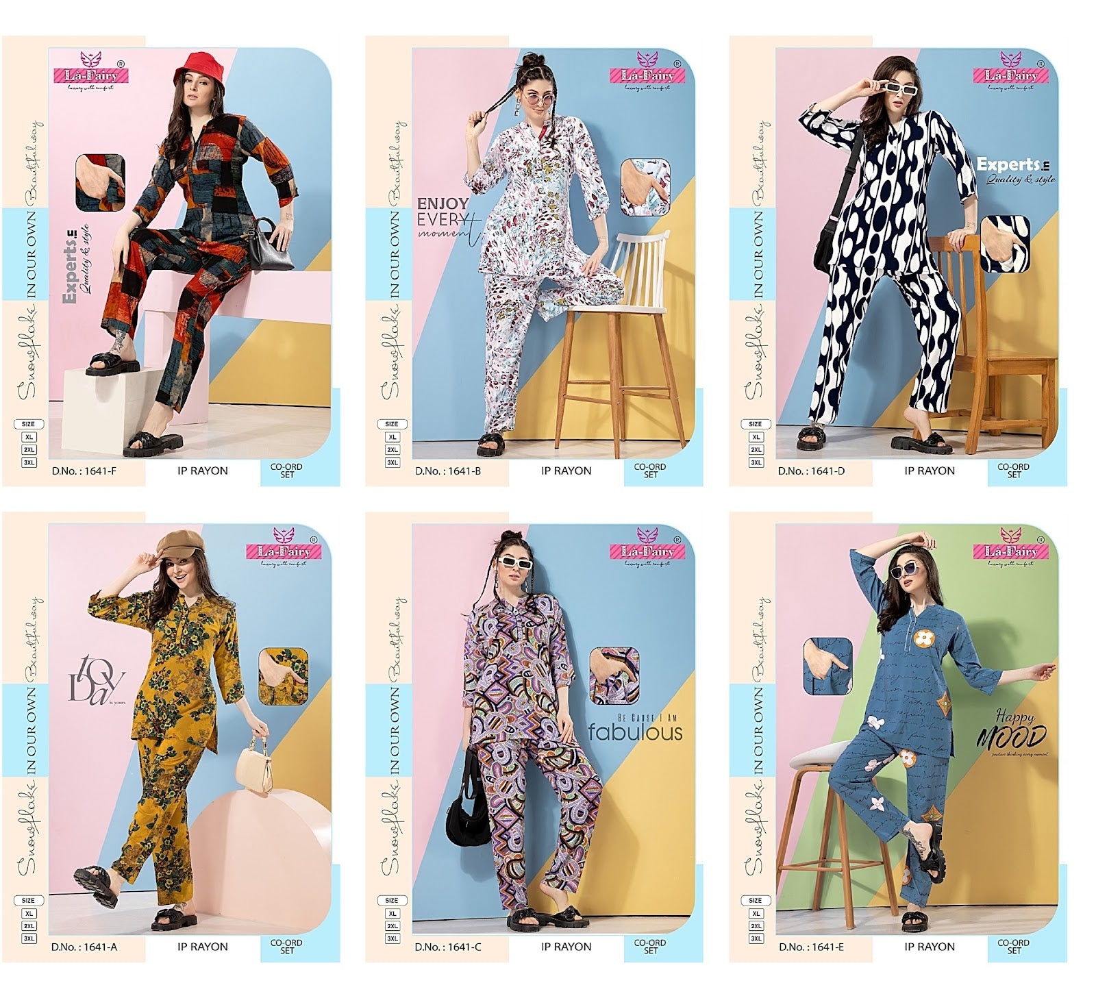 1641 La Fairy Reyon Co Ord Set Supplier