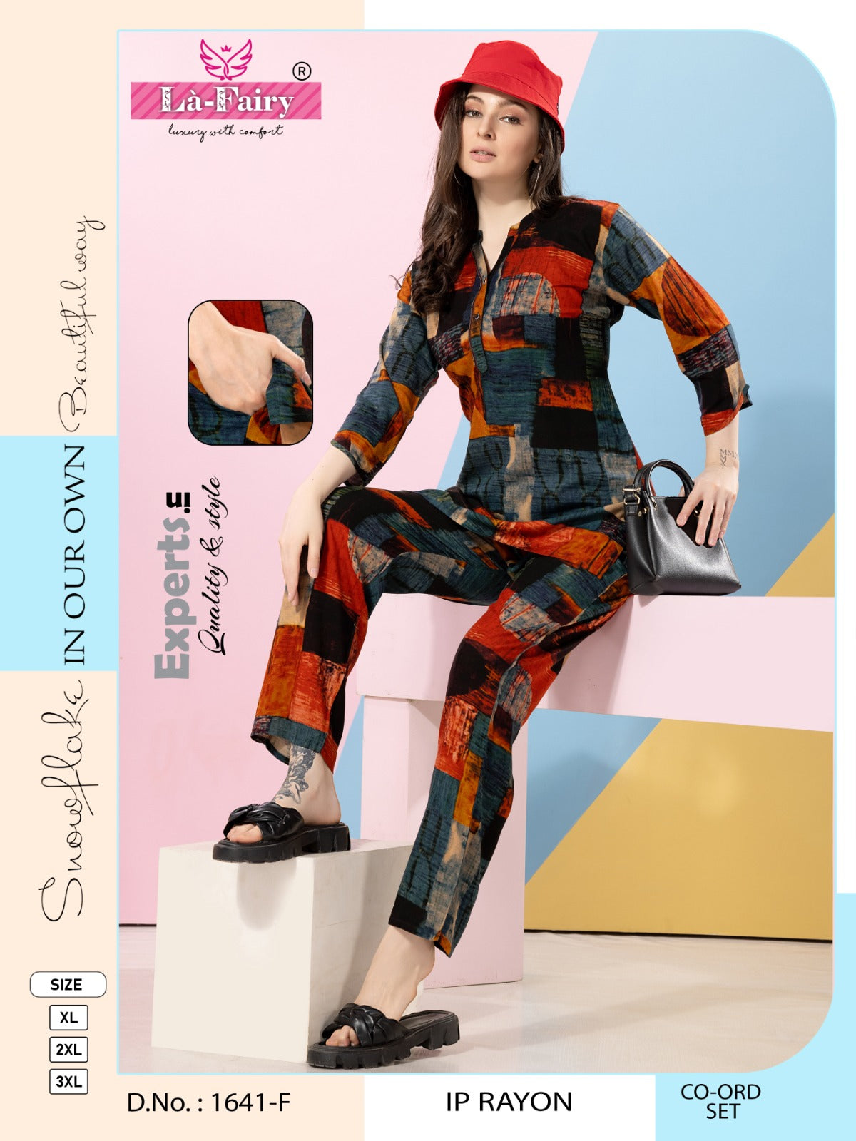 1641 La Fairy Reyon Co Ord Set Supplier