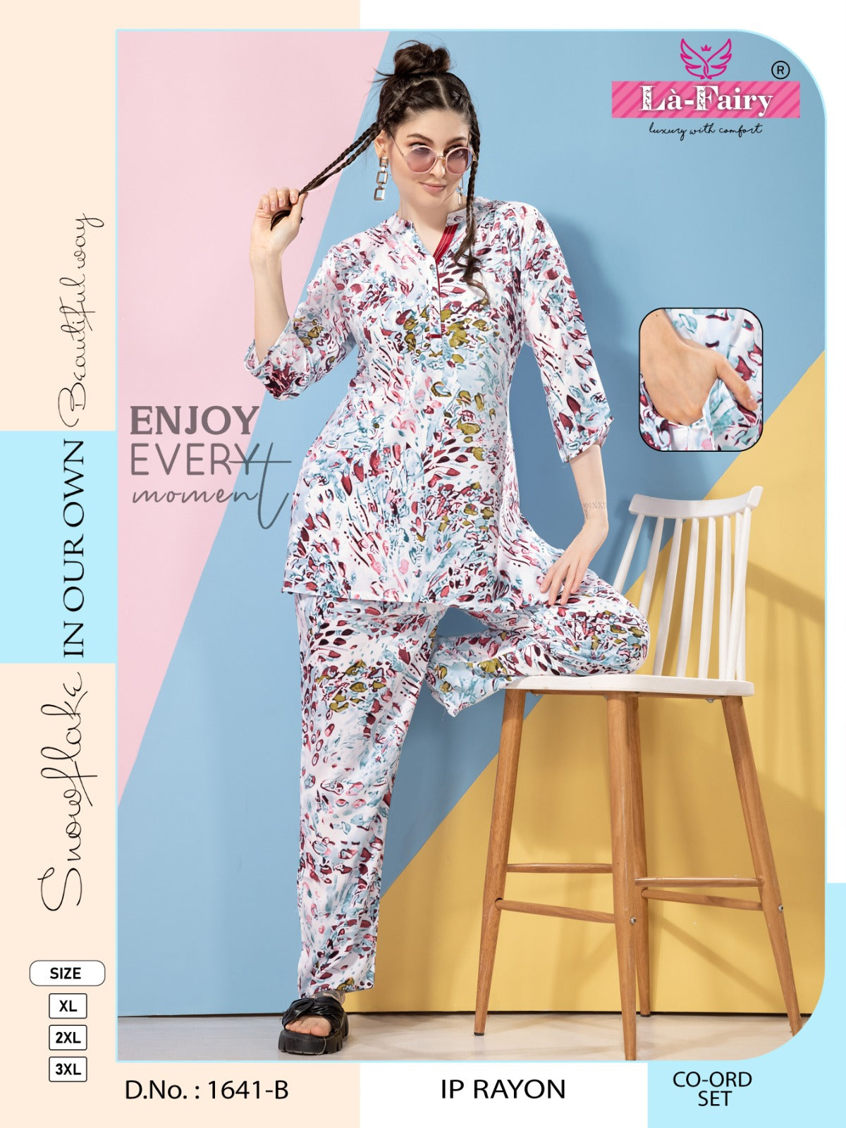 1641 La Fairy Reyon Co Ord Set Supplier