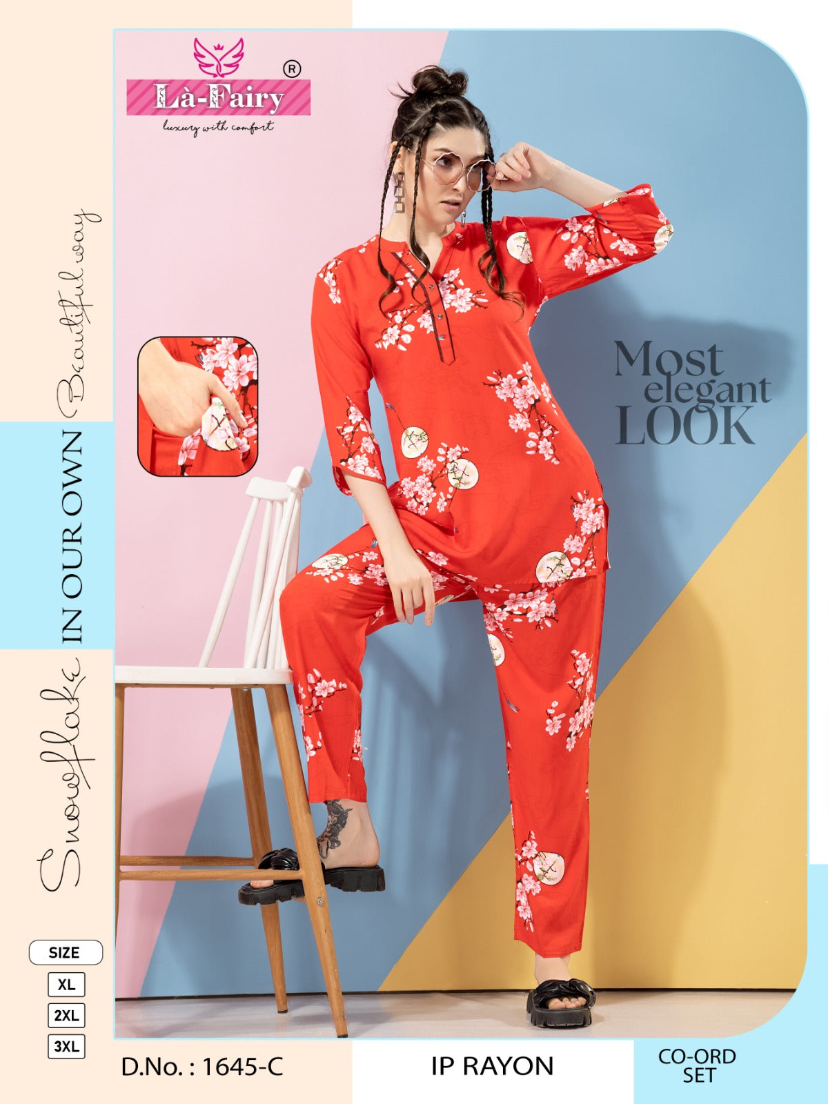 1645 La Fairy Imported Co Ord Set Exporter