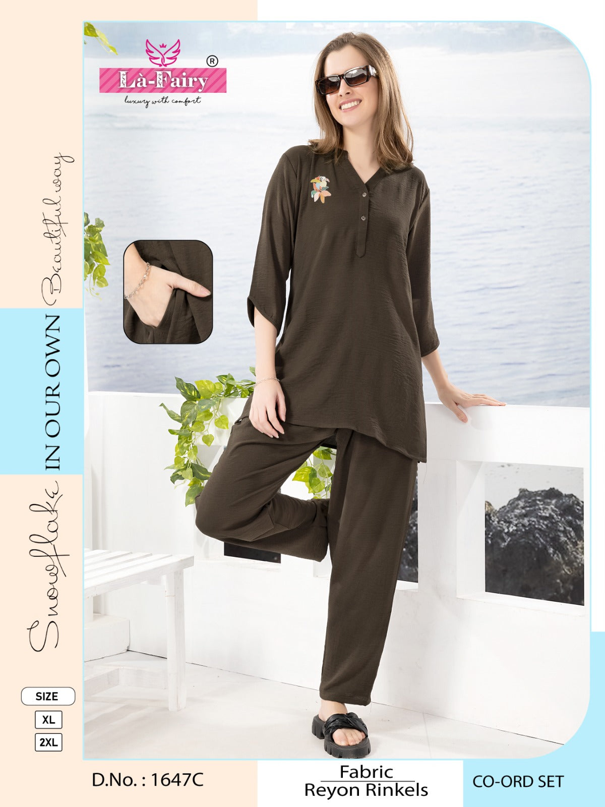 1647 La Fairy Imported Co Ord Set Wholesaler India