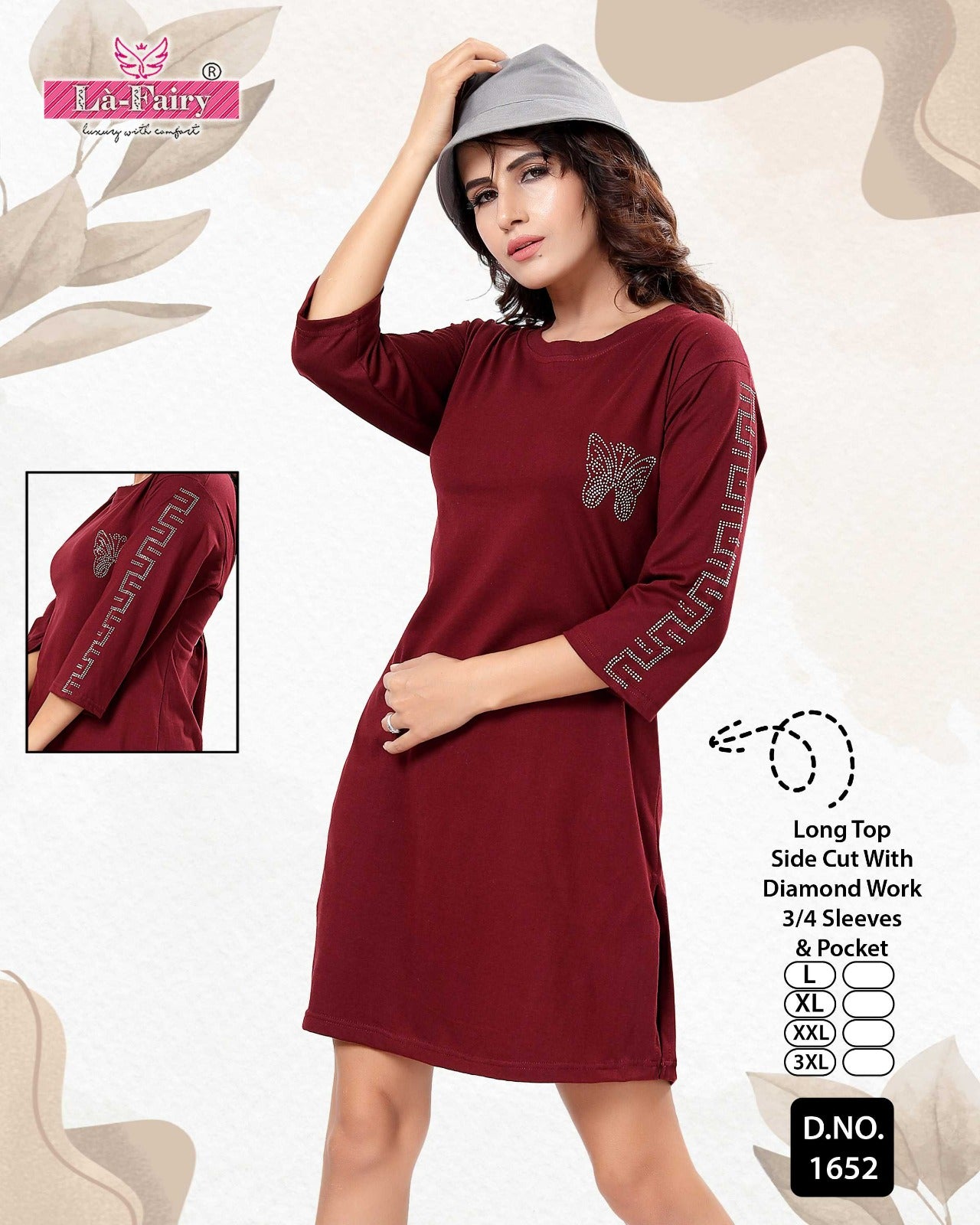 1652 La Fairy Hosiery Sinker Designer Long Top Wholesale Price