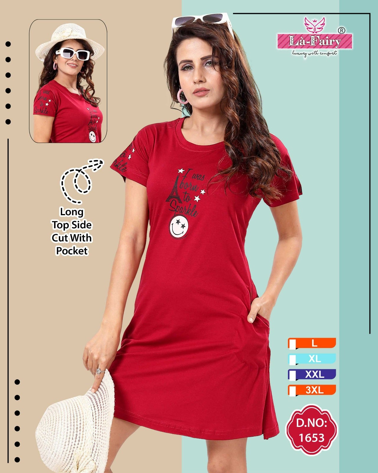 1653 La Fairy Hosiery Sinker Designer Long Top Wholesale Price