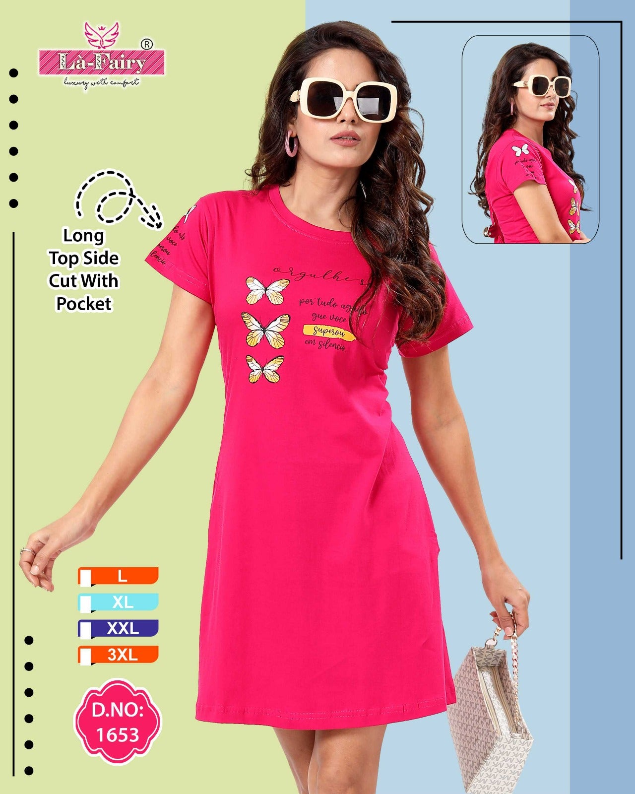 1653 La Fairy Hosiery Sinker Designer Long Top Wholesale Price