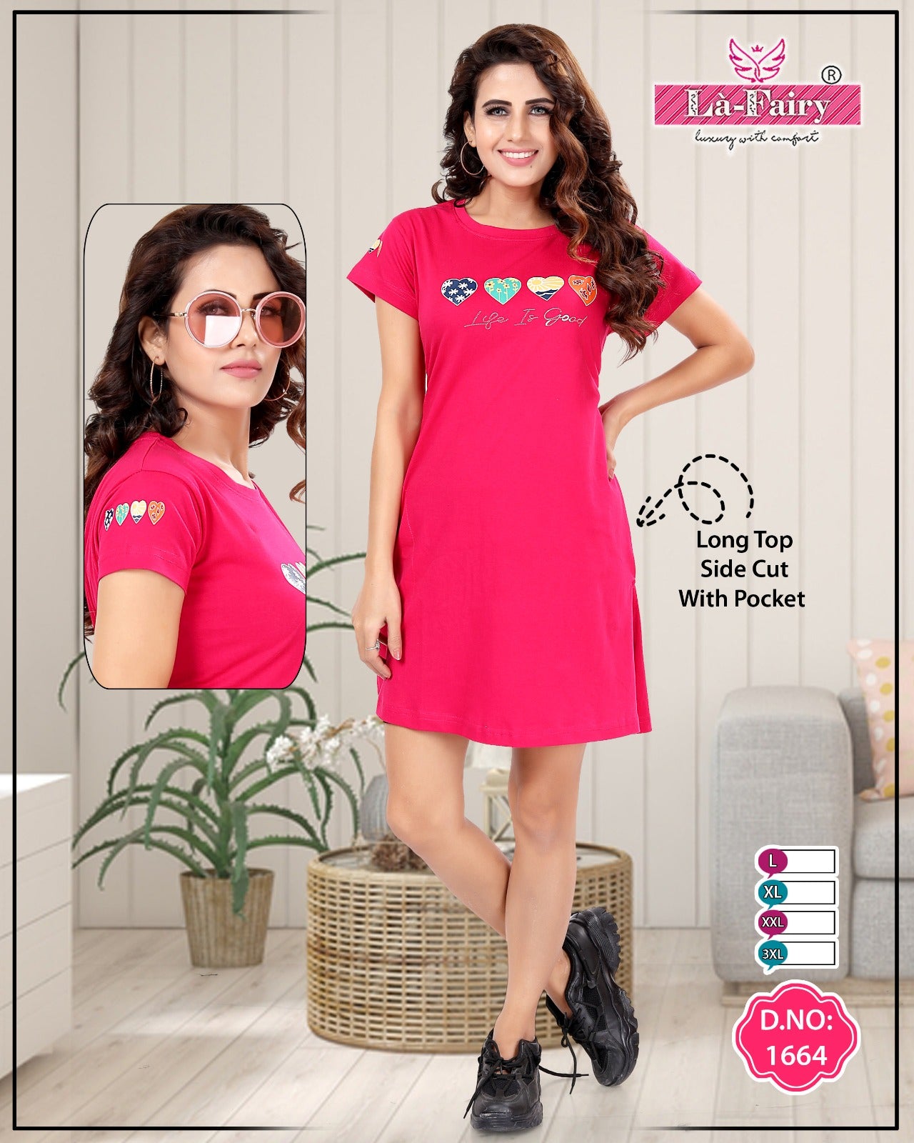 1664 La Fairy Hosiery Sinker Designer Long Top Supplier Ahmedabad