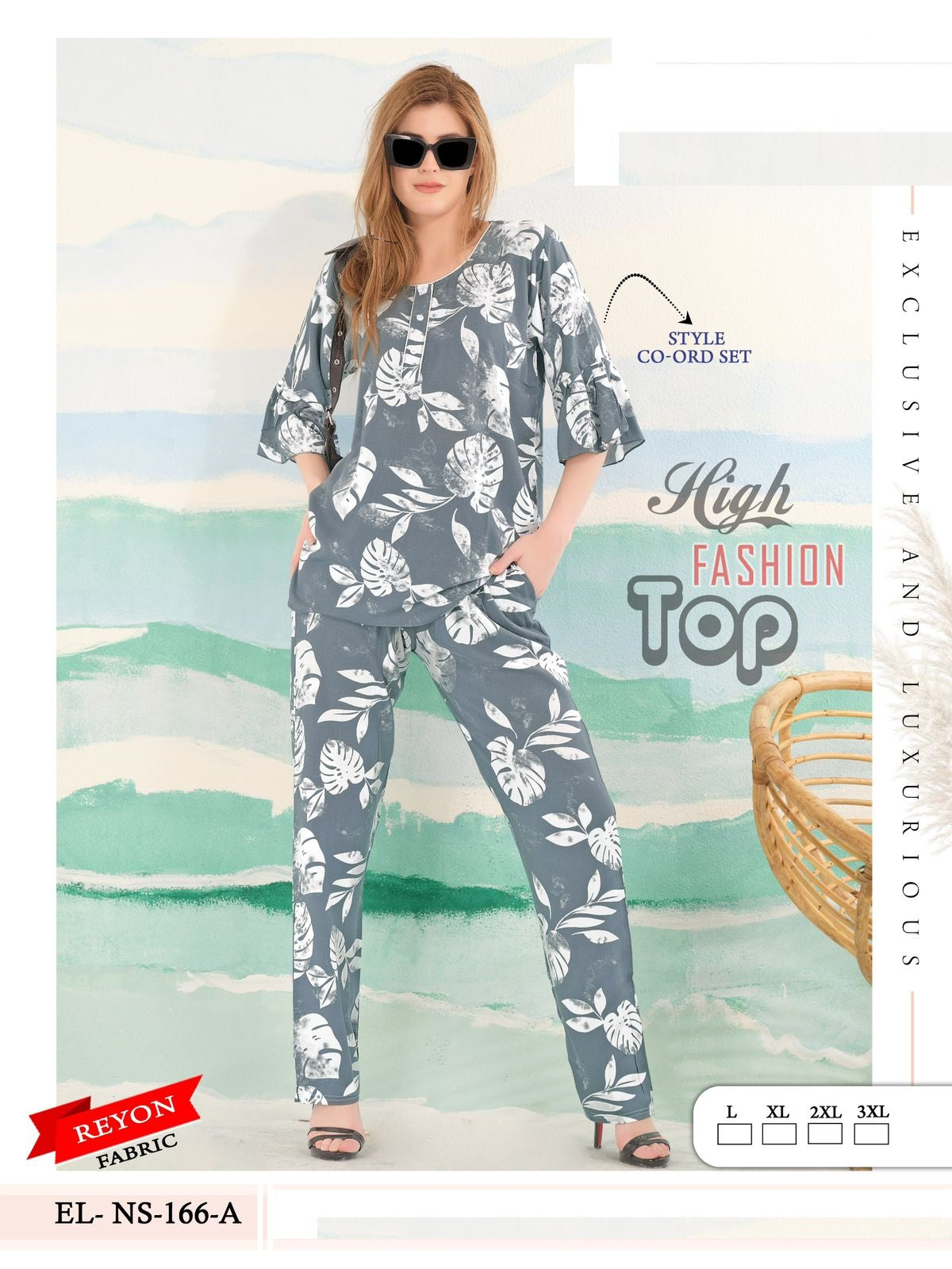 166 A Mnt Reyon Co Ord Set Exporter India