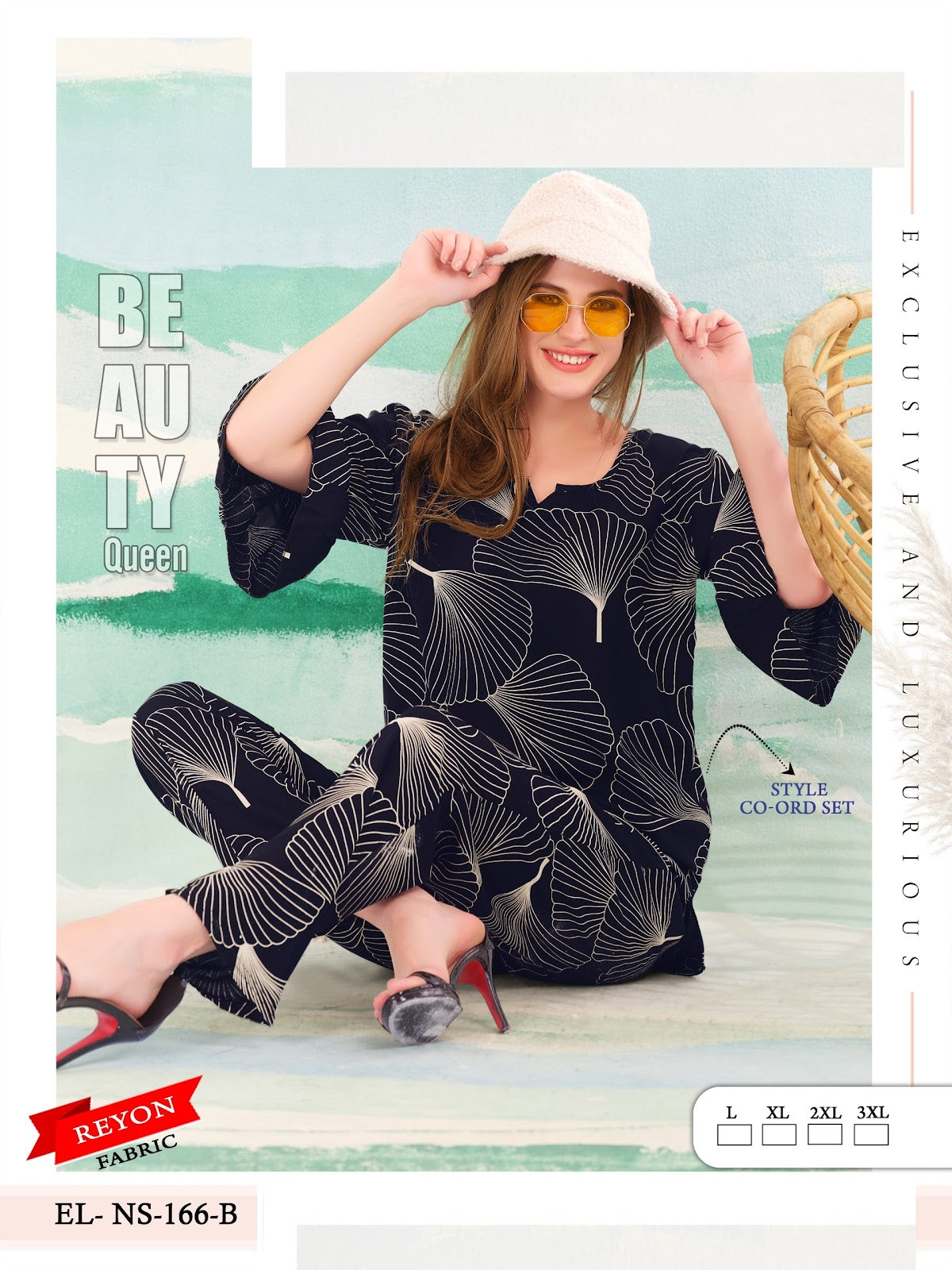 166 B Mnt Reyon Co Ord Set Wholesale Price