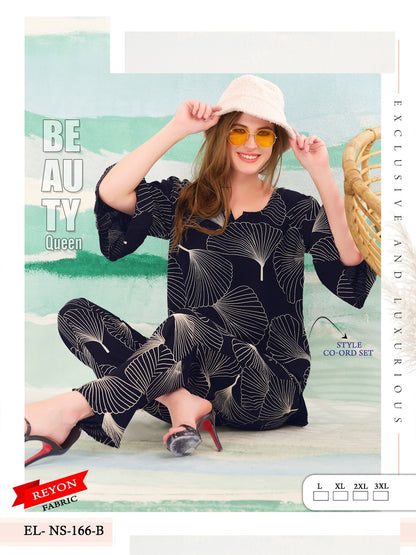 166 B Mnt Reyon Co Ord Set Wholesale Price